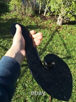 Pounamu Greenstone Mere Patu Koru Heart Large Carving One of a Kind Stunning