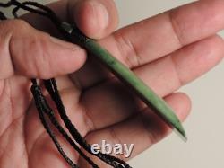 Pounamu Jade Maori Nephrite New Zealand Light Green INANGA Plaited BoundTOKIADZE