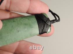 Pounamu Jade Maori Nephrite New Zealand Light Green INANGA Plaited BoundTOKIADZE