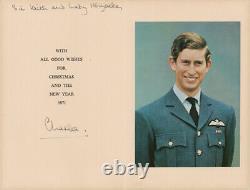 Prince Charles 1971 Signed Christmas Card To The Prime Minister of New Zealand