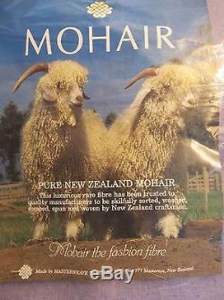 Pure Rare New Zealand Mohair Throw Blanket NEW Masterweave