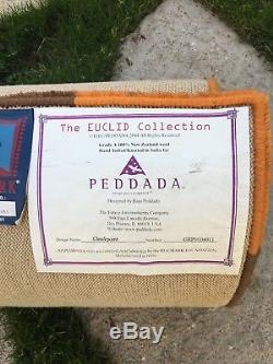 RAJU PEDDADA Euclid Collection Checkpoint 100% New Zealand Wool Rug Multi Color