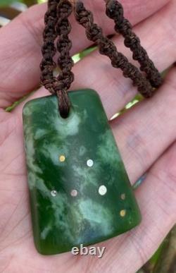 RAREST NZ TAHUTAHI POUNAMU GREENSTONE JADE 18k GOLD SILVER MAORI HEI TOKI ADZE