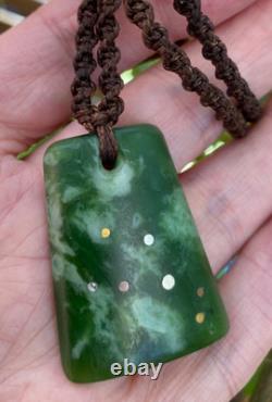 RAREST NZ TAHUTAHI POUNAMU GREENSTONE JADE 18k GOLD SILVER MAORI HEI TOKI ADZE