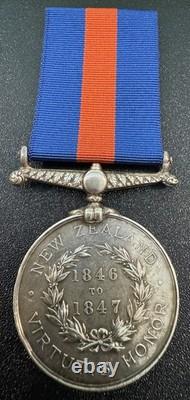 RARE 1846 to 1847 1st NEW ZEALAND MAORI WAR MEDAL ROYAL MARINES, H. M. S- CALLIOPE