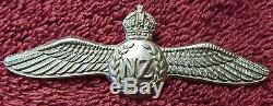 RARE 1944 Dated RNZAF Pilot's Wings METAL New Zealand Air Force TROPICAL Pattern