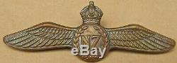RARE 1944 Dated RNZAF Pilot's Wings METAL New Zealand Air Force TROPICAL Pattern