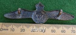 RARE 1944 Dated RNZAF Pilot's Wings METAL New Zealand Air Force TROPICAL Pattern