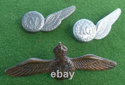 RARE 1944 Dated RNZAF Pilot's Wings METAL New Zealand Air Force TROPICAL Pattern