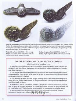 RARE 1944 Dated RNZAF Pilot's Wings METAL New Zealand Air Force TROPICAL Pattern