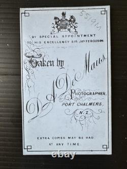 RARE Antique 1800s Photo Maori Woman New Zealand Photographer De Maus / Tattoo