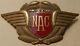 RARE Art Deco Style NAC 1950's NEW ZEALAND National Airways Corp METAL Cap Badge