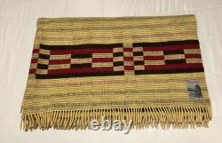 RARE Early Manatunga Travel Rug Blanket by Roslyn New Zealand. Tukutuku Pattern