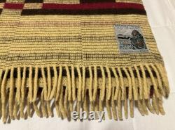 RARE Early Manatunga Travel Rug Blanket by Roslyn New Zealand. Tukutuku Pattern