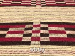 RARE Early Manatunga Travel Rug Blanket by Roslyn New Zealand. Tukutuku Pattern