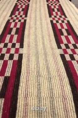 RARE Early Manatunga Travel Rug Blanket by Roslyn New Zealand. Tukutuku Pattern