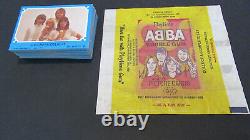 RARE New Zealand ABBA 1976 A&R Playtime 72 Blue card set & WRAPPER Scanlens