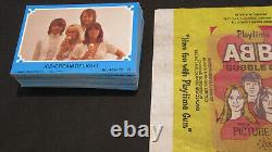 RARE New Zealand ABBA 1976 A&R Playtime 72 Blue card set & WRAPPER Scanlens