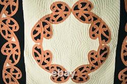 RARE Vintage New Zealand Art Quilt Traditional Maori Applique Design