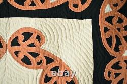 RARE Vintage New Zealand Art Quilt Traditional Maori Applique Design