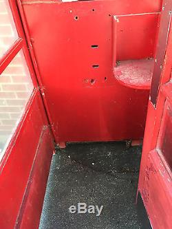 RARE Vintage New Zealand Telephone Phone Box Booth Red