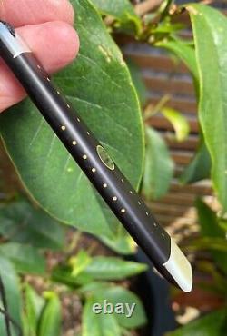 RECYCLED EBONY SOUTH SEA PEARL NZ GREENSTONE JADE 18k GOLD MAORI HEI TOKI ADZE