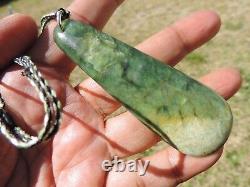 RICHARDs NEPHRITE New Zealand 2 TONE MARSDEN Jade Greenstone Maori Pounamu Kuru