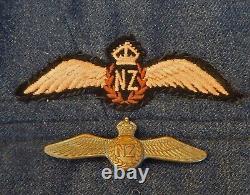 RNZAF New Zealand Air Force METAL Pilot's WINGS 1944 DATED & Maker Marked RARE