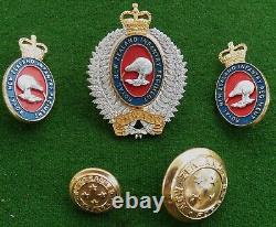 ROYAL New Zealand INFANTRY Regiment VIETNAM Cap & Collar Badges & 5 Buttons SET