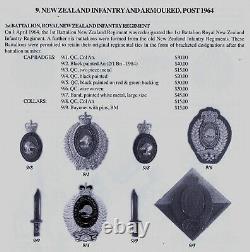 ROYAL New Zealand INFANTRY Regiment VIETNAM Cap & Collar Badges & 5 Buttons SET