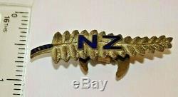 Rare 1921 New Zealand All Blacks Rugby Team Tour Pin Badge
