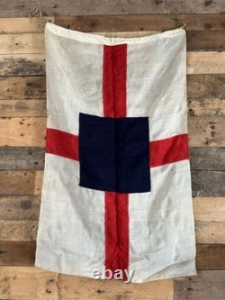 Rare Antique Linen House Flag Federal Steam Co New Zealand Shipping P&o Vintage
