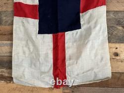 Rare Antique Linen House Flag Federal Steam Co New Zealand Shipping P&o Vintage