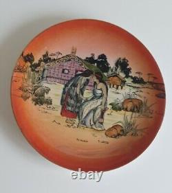 Rare Grimwades Maori Ware Te Hongi Souvenir Plate circa. 1930 New Zealand