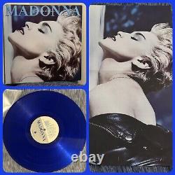 Rare Htf New Zealand Blue Vinyl Ultrasonic Cleaned Madonna True Blue Lp Pls Read