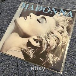 Rare Htf New Zealand Blue Vinyl Ultrasonic Cleaned Madonna True Blue Lp Pls Read