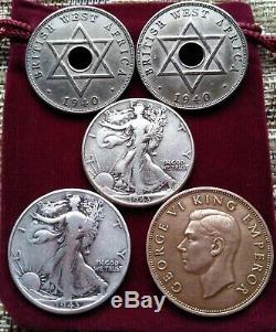Rare Magic 1940 CSB Copper/Silver/Nickel Utility Coin Set African New Zealand US