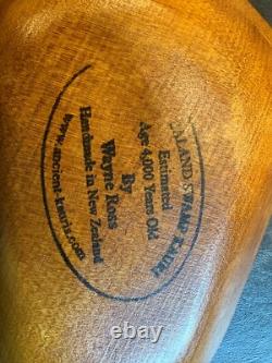 Rare New Zealand Hand Made Bowl Tray from 4000 Year Old Wood Tribal Wave