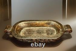 Rare New Zealand Maori Carved Oval Wooden Kumete Bowl 16.75 Long