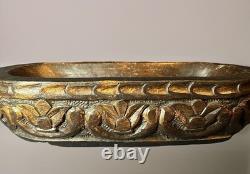 Rare New Zealand Maori Carved Oval Wooden Kumete Bowl 16.75 Long