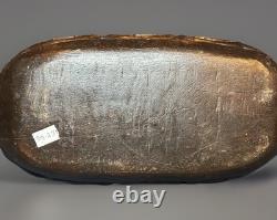 Rare New Zealand Maori Carved Oval Wooden Kumete Bowl 16.75 Long