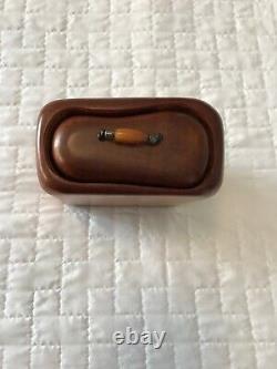 Rare Quade Anderson Hand Carved KAURI WOOD Jewelry Box NEW ZEALAND Signed