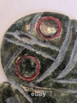 Rare Vintage New Zealand Maori Hei Tiki Jade Carm Pendent