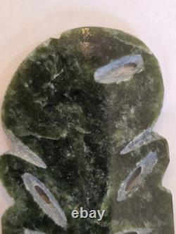 Rare Vintage New Zealand Maori Hei Tiki Jade Carm Pendent
