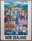 Rare Vintage New Zealand Travel Poster Ted Scott