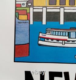 Rare Vintage New Zealand Travel Poster Ted Scott