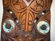 Rare Vintage Tiki Hand Carved Wall Art- New Zealand Maori Mask Dated 1993