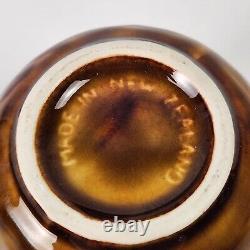 Rare Vtg Air New Zealand Brown Tiki Cup Pottery Crown Lynn First Class Beaker