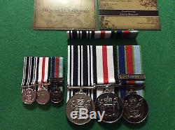 Replica Set Of 3 New Zealand Medals Op Service, Service 46-49, NZ DSM Full Set