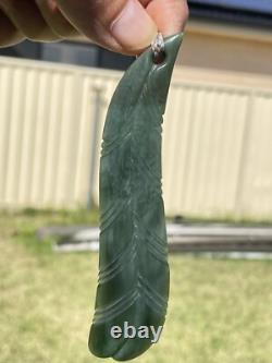 Richard Anderson Arahura CHATOYANT INANGA Pounamu New Zealand Nephrite Jade LEAF
